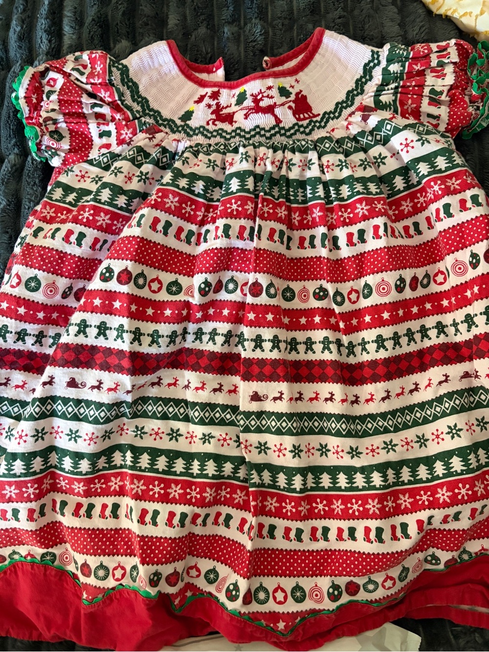 Pink and Red Christmas Toddler Dress